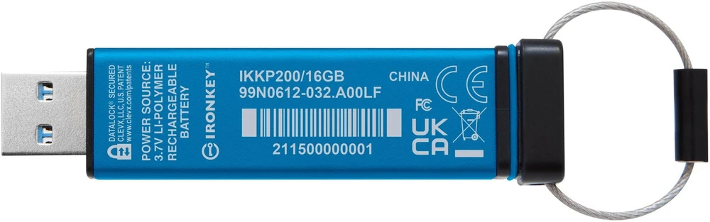 KINGSTON 16GB IRONKEY KEYPAD 200, FIPS 140-3 LVL 3 (PENDING) AES-256 ENCRYPTED