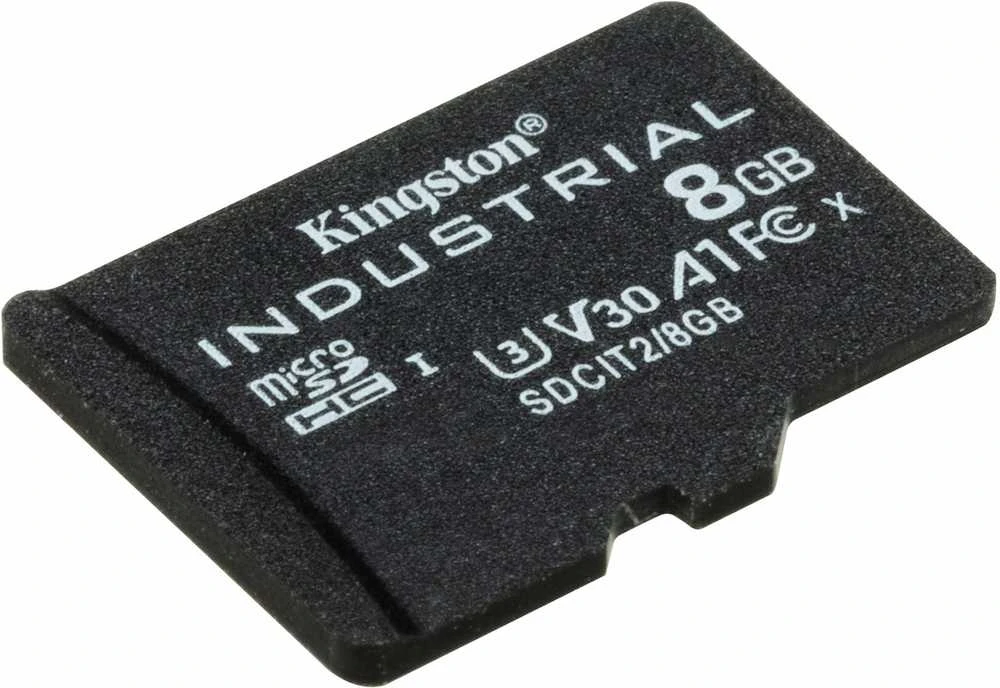 Atminties kortelė Kingston | UHS-I | 8 GB | Micro SDHC/SDXC Industrial Card | Flash atminties klasė Class 10, UHS-I, U3, V30, A1 | SD Adapteris