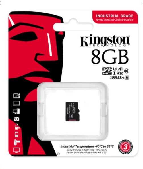 Atminties kortelė Kingston Technology Industrial 8 GB Micro SDHC UHS-I 10 klasė