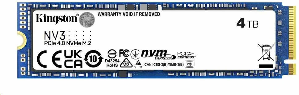 Kingston SSD 4TB NV3 M.2 2280 PCIe 4.0 NVMe SSD