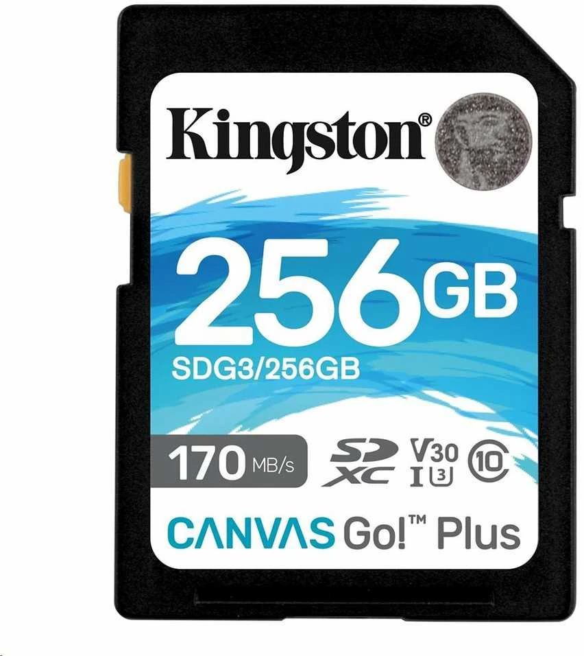 Atminties kortelė Kingston 256GB SDXC Canvas Go Plus 170R C10 UHS-I U3 V30