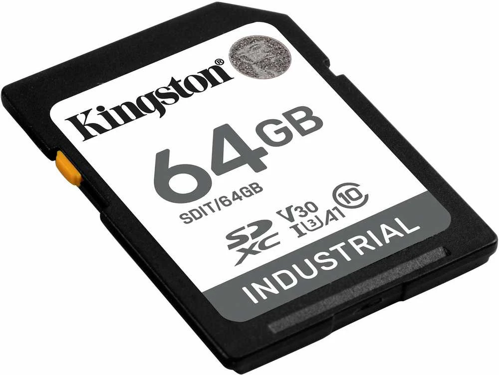 Atminties kortelė „Kingston Industrial SDXC“ 64 GB, 10 klasės, A1, pSLC