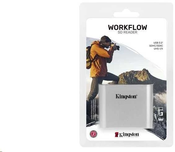 KINGSTON USB3.2 GEN1 WORKFLOW DVIEJŲ DARBŲ SDHC/SDXC UHS-II KORTELĖS SKAITYTUVAS