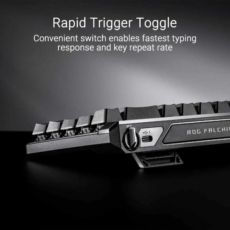 Klaviatūra žaidimams Asus ROG Falchion Ace Asus ROG HFX su laidu magnetyczno-mechaninė su pašvietimu juoda