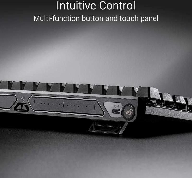 Klaviatūra žaidimams Asus ROG Falchion Ace Asus ROG HFX su laidu magnetyczno-mechaninė su pašvietimu juoda