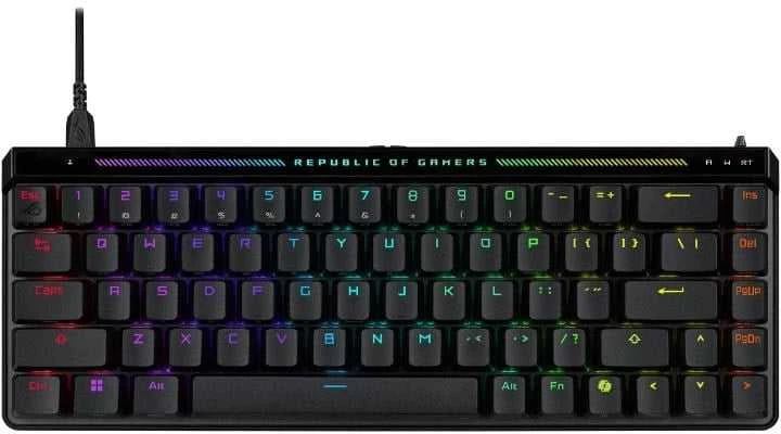 Klaviatūra žaidimams Asus ROG Falchion Ace Asus ROG HFX su laidu magnetyczno-mechaninė su pašvietimu juoda