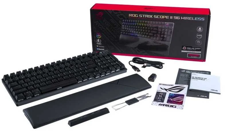 ASUS ROG Strix Scope II 96 juostų klaviatūra (ROG NX Snow) - CZ/SK