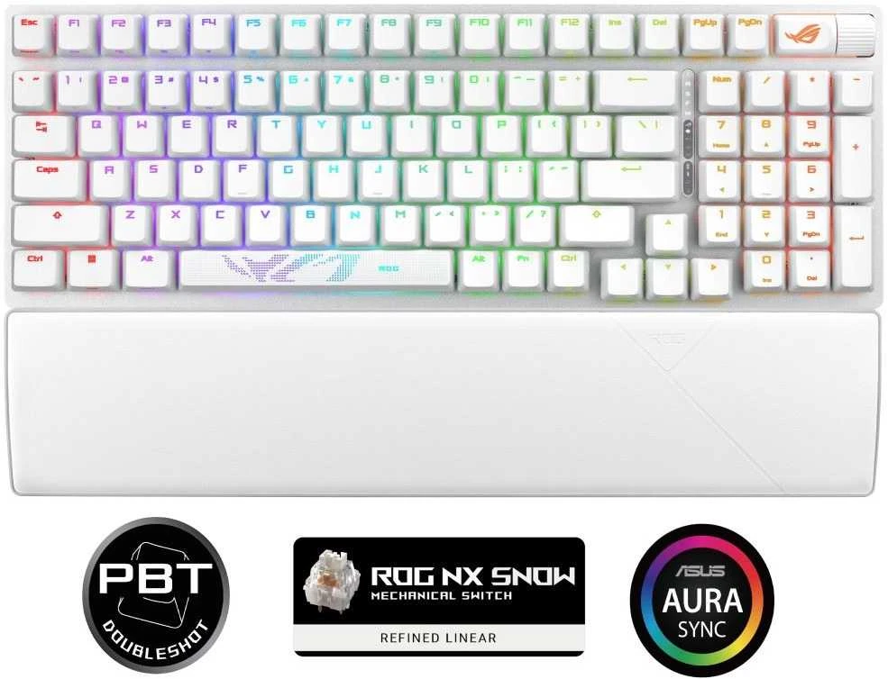 Klaviatūra Asus ROG Strix Scope II 96 NX Snow