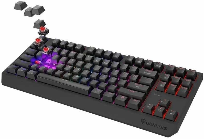 Genesis | THOR 230 | Mechaninė klaviatūra žaidimams | Wireless | US | Outemu Raudona | Juodas