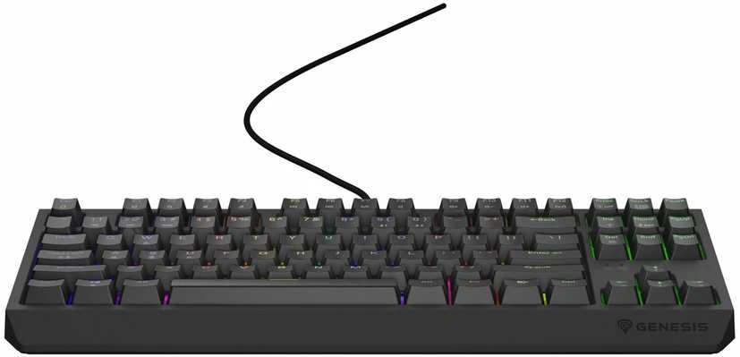 Klaviatūra žaidimams Genesis Thor 230 Outemu Raudona su laidu mechaninė su pašvietimu juoda