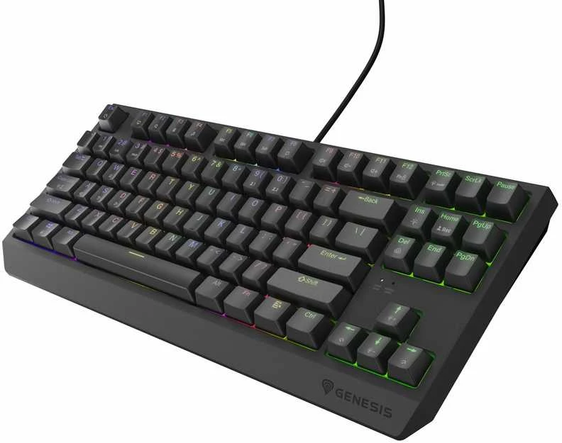 Klaviatūra žaidimams Genesis Thor 230 Outemu Raudona su laidu mechaninė su pašvietimu juoda