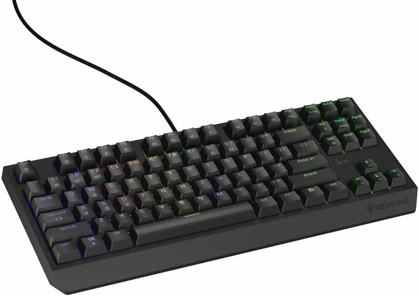 Klaviatūra žaidimams Genesis Thor 230 Outemu Raudona su laidu mechaninė su pašvietimu juoda