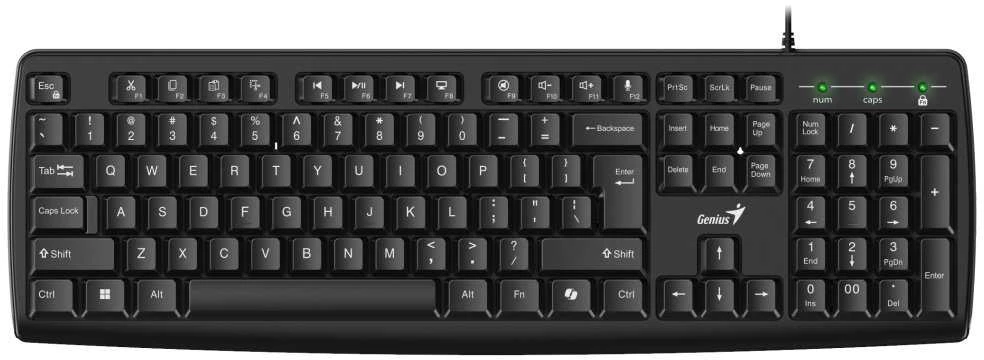 Genius KB-123 klaviatūra su laidu (USB) CZ/SK, juoda