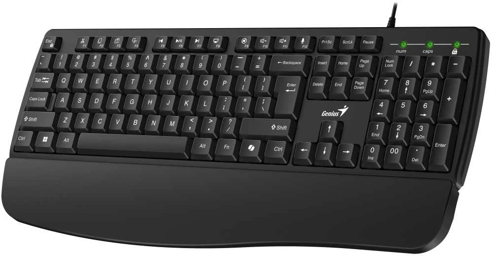 Genius KM-123 komplektas klaviatūra su laidu (USB) CZ/SK, juoda su optyczną myszką