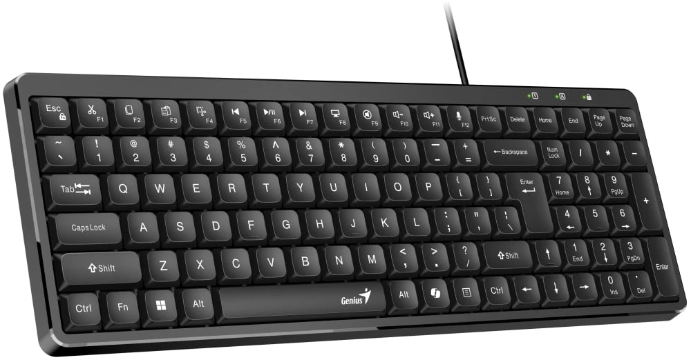 Genius LuxeMate 120 Copilot klaviatūra su laidu (USB) CZ/SK, juoda