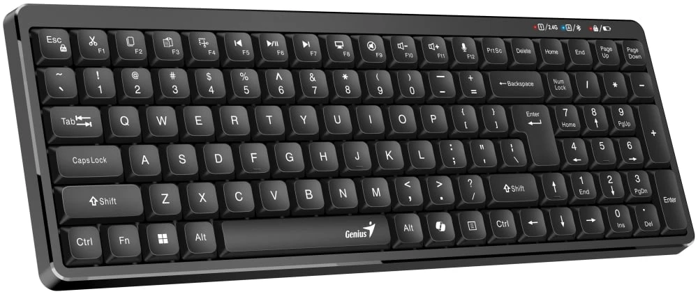Genius LuxeMate Q7100BT Copilot belaidė klaviatūra CZ/SK, juoda