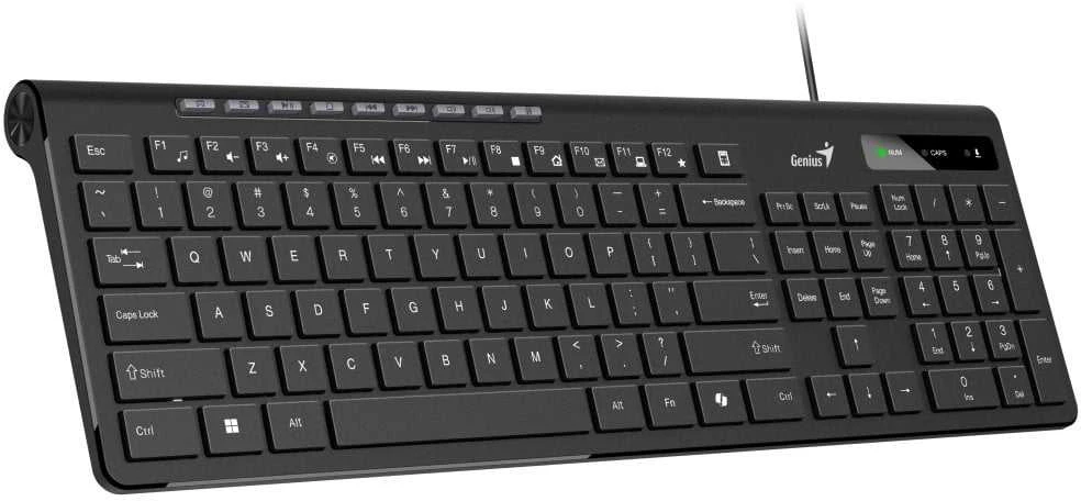 Genius Slimstar 230 II COPILOT klaviatūra su laidu (USB) CZ/SK, juoda