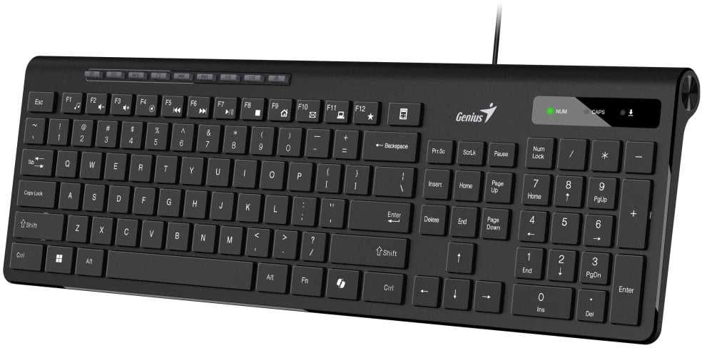 Genius Slimstar 230 II COPILOT klaviatūra su laidu (USB) CZ/SK, juoda