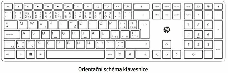 Hewlett Packard (HP) HP 225 belaidė klaviatūra CZ-SK