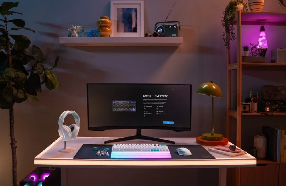 LOGITECH G512 X 98 Klaviatūra su laidu žaidimams - Baltas - US INT'L - USB - EMEA28i - 935 - TACTILE