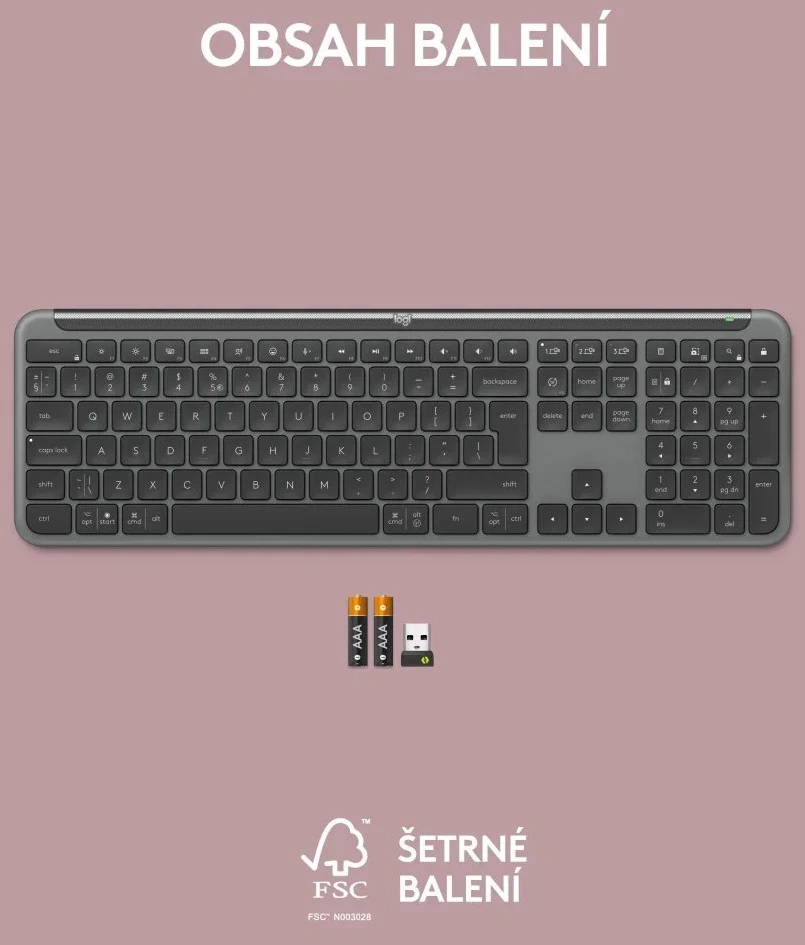 Klaviatūra Logitech K950 Graphite - CZ/SK
