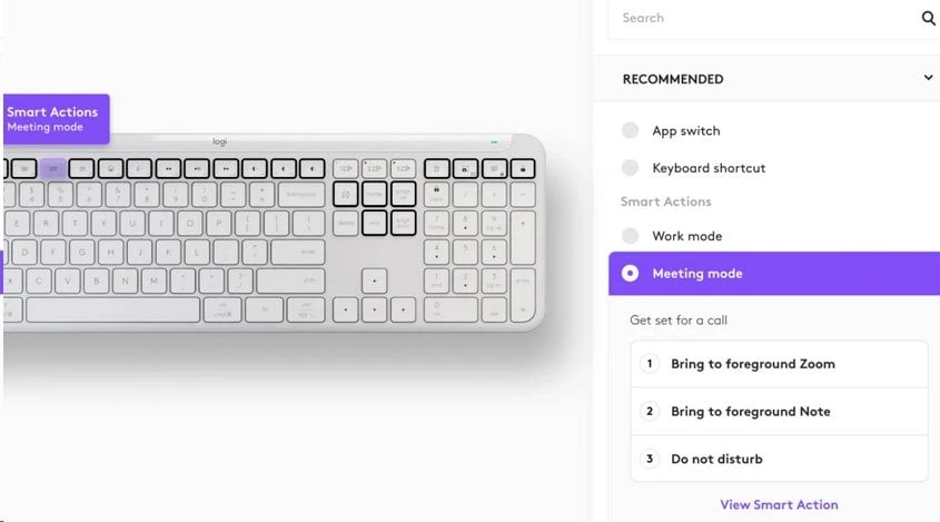 Klaviatūra ir pelė Logitech Signature Slim MK950, Balta