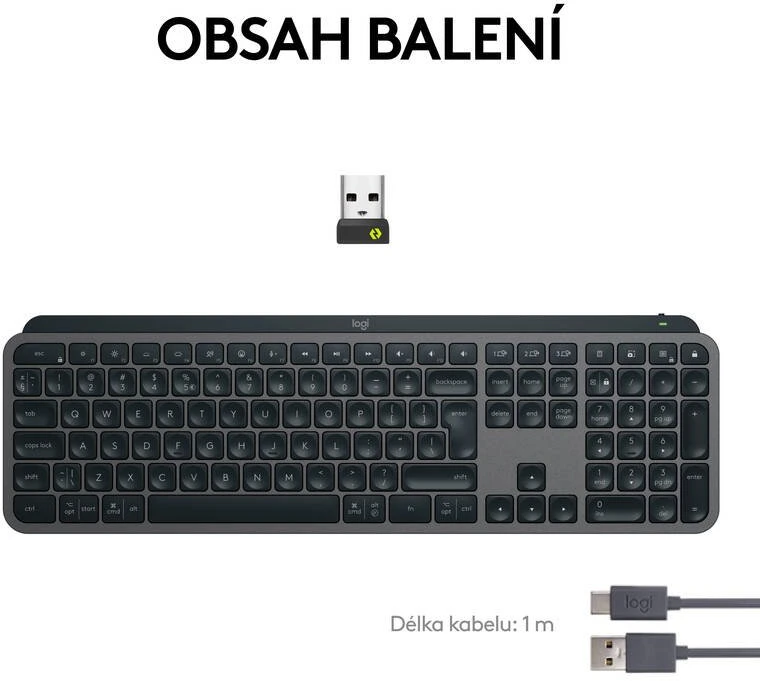 Klaviatūra „Logitech MX Keys S“, skirti „Mac“, kosminės pilkos spalvos – CZ/SK