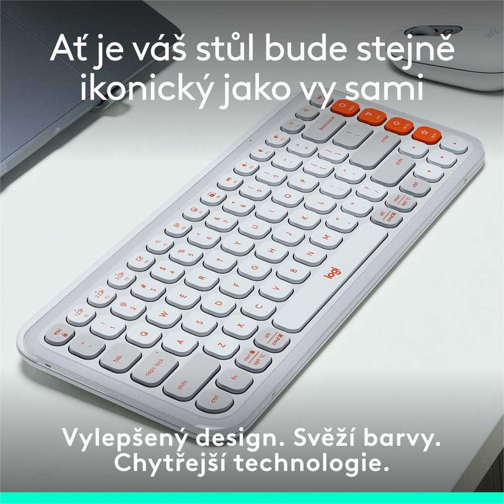 Klaviatūra LOGITECH POP ICON KEYS - OFF Baltas - US INT'L - BT - INTNL-973
