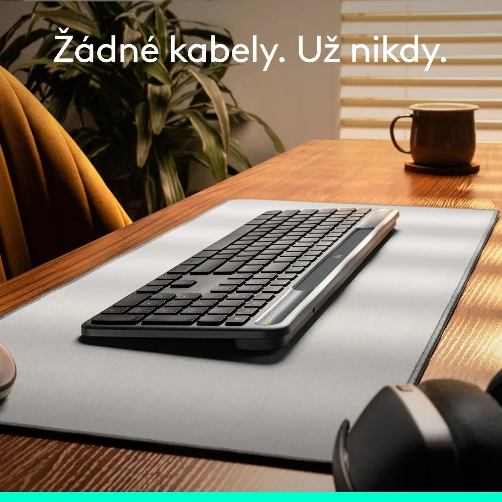Klaviatūra „Logitech Signature Slim Solar“, grafito spalvos – CZ/SK