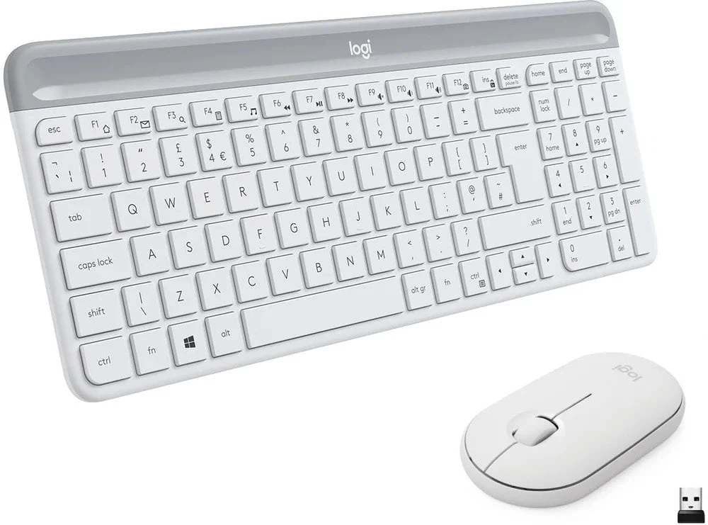 Klaviatūra Logitech Slim Belaidis rinkinys MK470, Baltas - CZ/SK