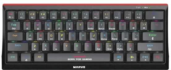 Marvo KG962 60% mechaninė klaviatūra su RGB (US, Mėlynas switch)