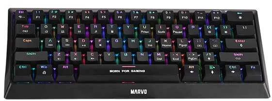 Marvo KG962 60% mechaninė klaviatūra su RGB (US, Mėlynas switch)