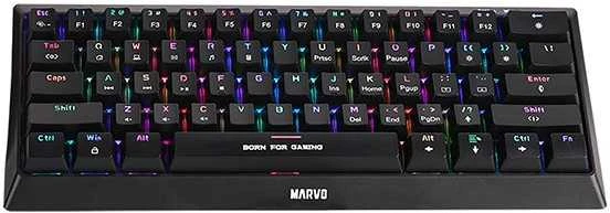 Klaviatūra Marvo KG962 RGB (Juoda)