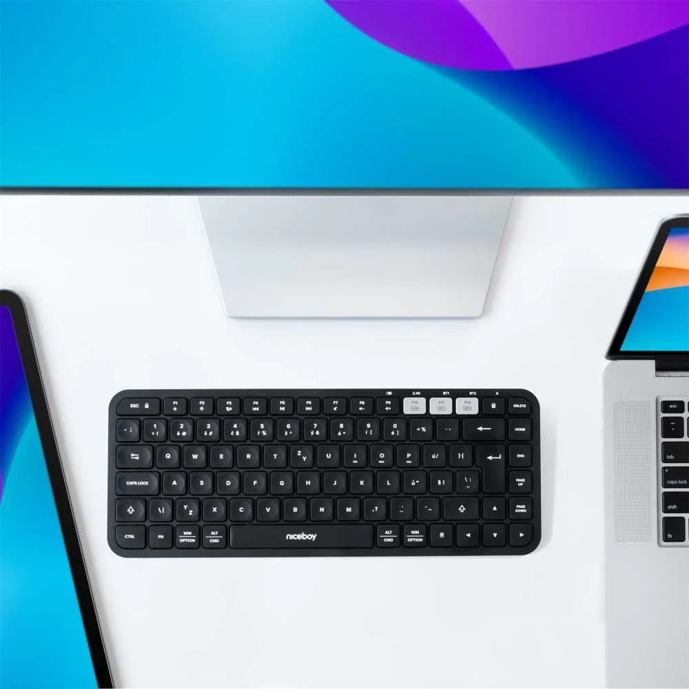 Klaviatūra Niceboy OFFICE K30X BT juoda