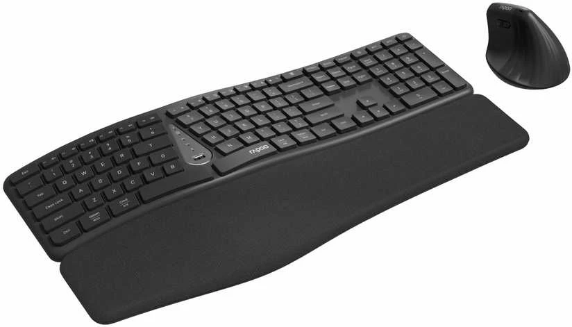 Klaviatūra ir pelė Rapoo 8810ME Multi-mode Bezprzewodowy CZ/SK Juodas