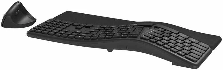 Klaviatūra ir pelė Rapoo 8810ME Multi-mode Bezprzewodowy CZ/SK Juodas