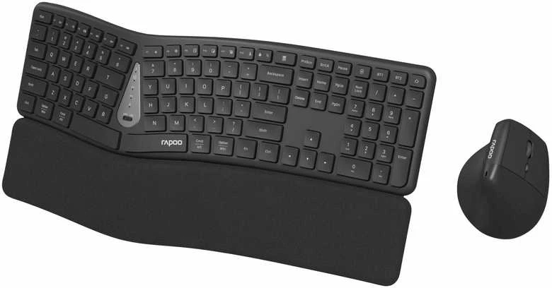 Klaviatūra ir pelė Rapoo 8810ME Multi-mode Bezprzewodowy CZ/SK Juodas