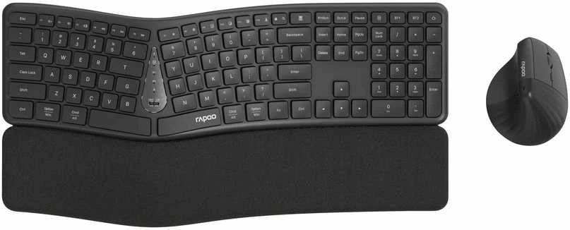 Klaviatūra ir pelė Rapoo 8810ME Multi-mode Bezprzewodowy CZ/SK Juodas