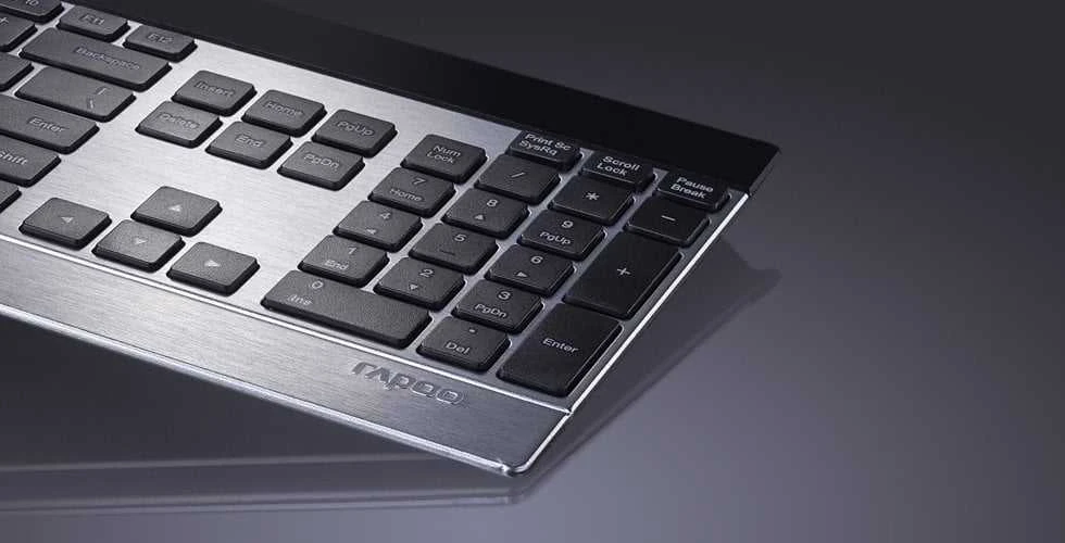 RAPOO klaviatūra E9270p USB, multimedija, belaidė, juoda, CZ