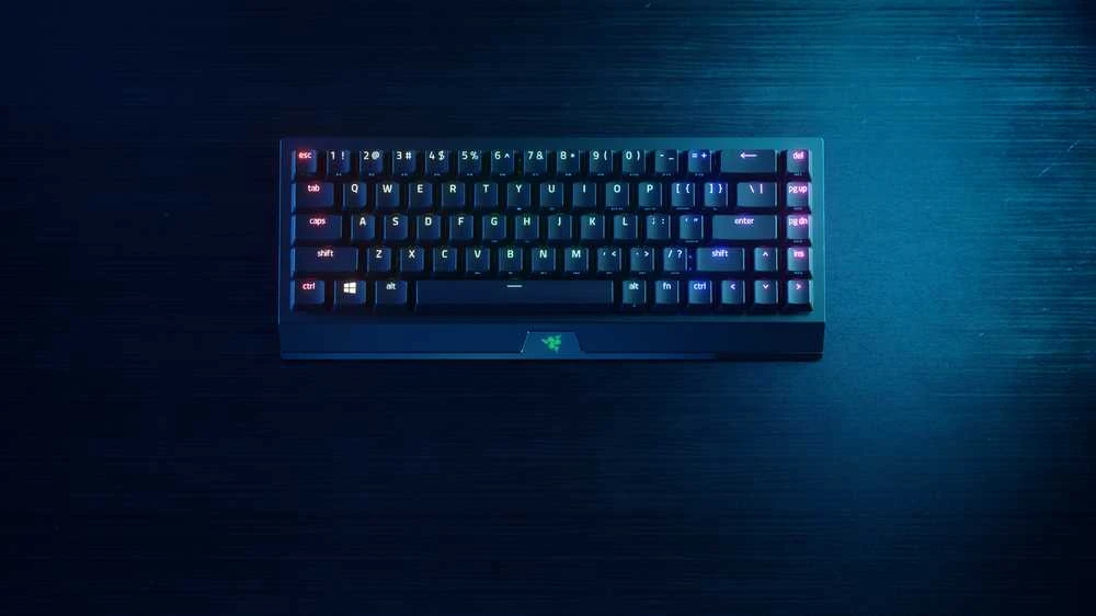 Belaidė 65% Klaviatūra Razer BlackWidow V3 Mini HyperSpeed su Razer Chroma RGB, Green Switch, US išdėstymas