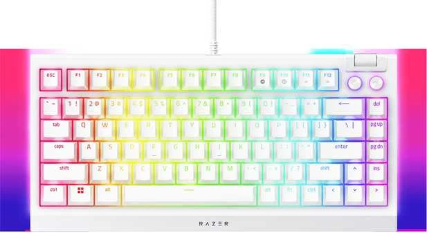 Razer | BlackWidow V4 75% | Klaviatūra žaidimams | su laidu | US | Mechaninė Switches