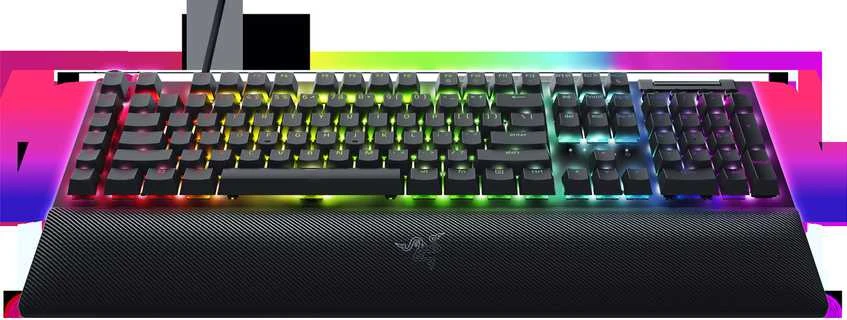 Razer | BlackWidow V4 | Mechaninė klaviatūra žaidimams | su laidu | RGB LED pašvietimas | US | Geltona Switches | Juodas