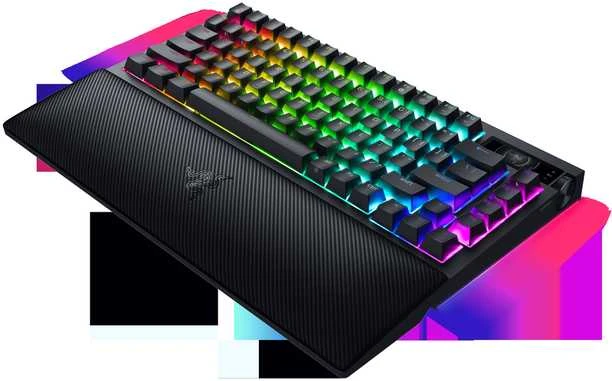 Razer | BlackWidow V4 Pro 75% | Mechaninė klaviatūra žaidimams | 4K Hz Wireless | US | Juodas | Oranžinis Tactile Switches Gen‑3 | Belaidė jungtis