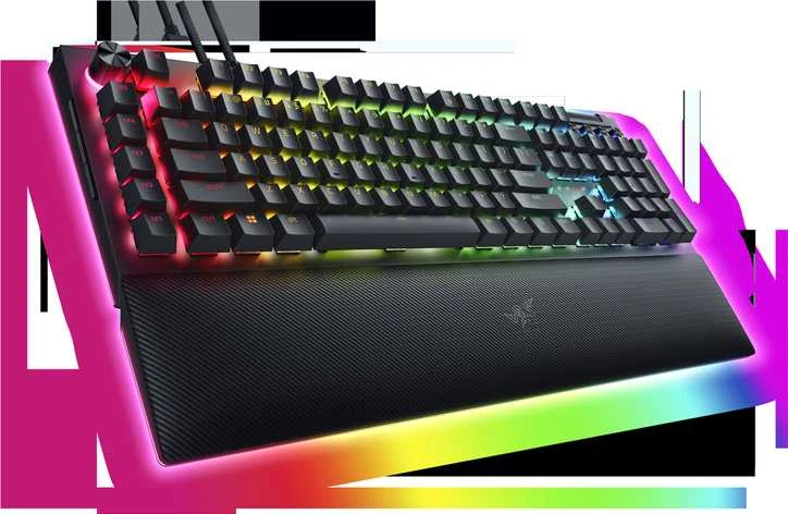 RAZER BlackWidow V4 Pro laidinė mechaninė klaviatūra (Geltona switch, US)