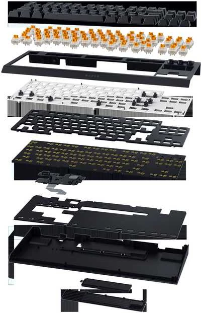 Klaviatūra žaidimams Razer BlackWidow V4 Razer Oranžinis (tactile) belaidė mechaninė su pašvietimu juoda
