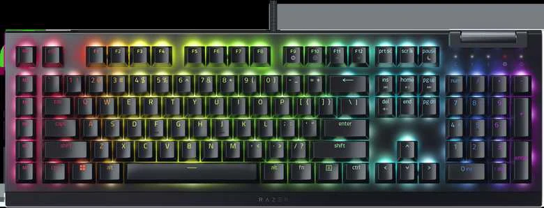Razer | Mechaninė klaviatūra žaidimams | BlackWidow V4 X | Mechaninė klaviatūra žaidimams | su laidu | US | Žalias Mechaninė Switches (Clicky)