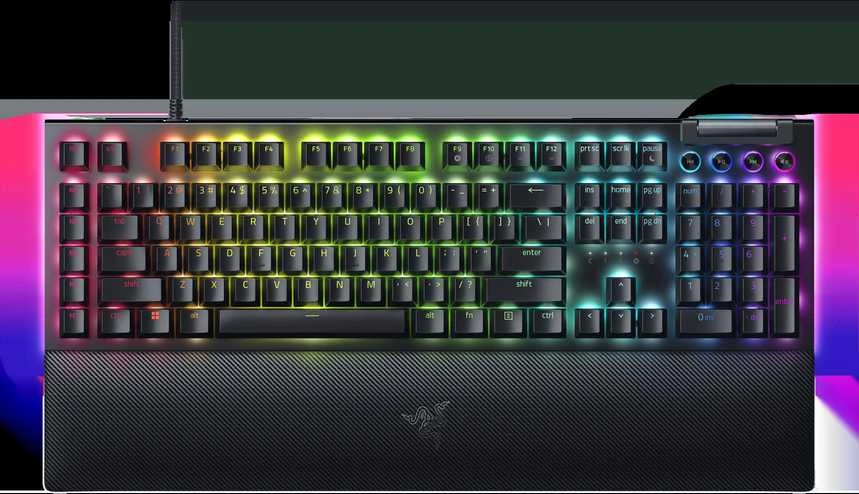 Razer | BlackWidow V4 | Mechaninė klaviatūra žaidimams | su laidu | US | Žalias Switch | Juodas