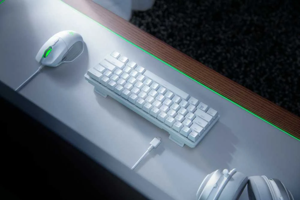 60% Mechaninė Žaidimų klaviatūra Razer Huntsman Mini Mercury Edition, Red Switch, US išdėstymas