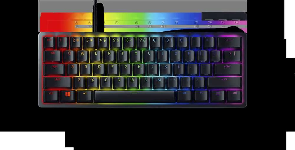 60% Mechaninė Žaidimų klaviatūra Razer Huntsman Mini, Purple Switch, US išdėstymas