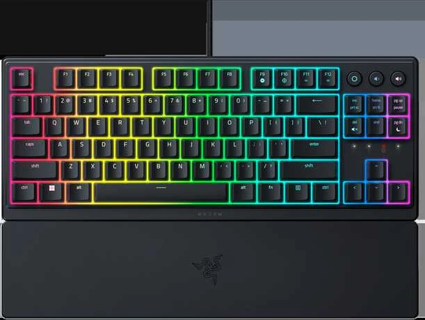 Razer | Ornata V3 Tenkeyless | Mechaninė klaviatūra žaidimams | su laidu | RGB LED pašvietimas | US | Juodas